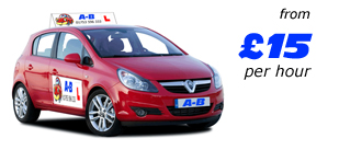 Learn how to drive - lessons from £15 per hour - click for driving lessons price list